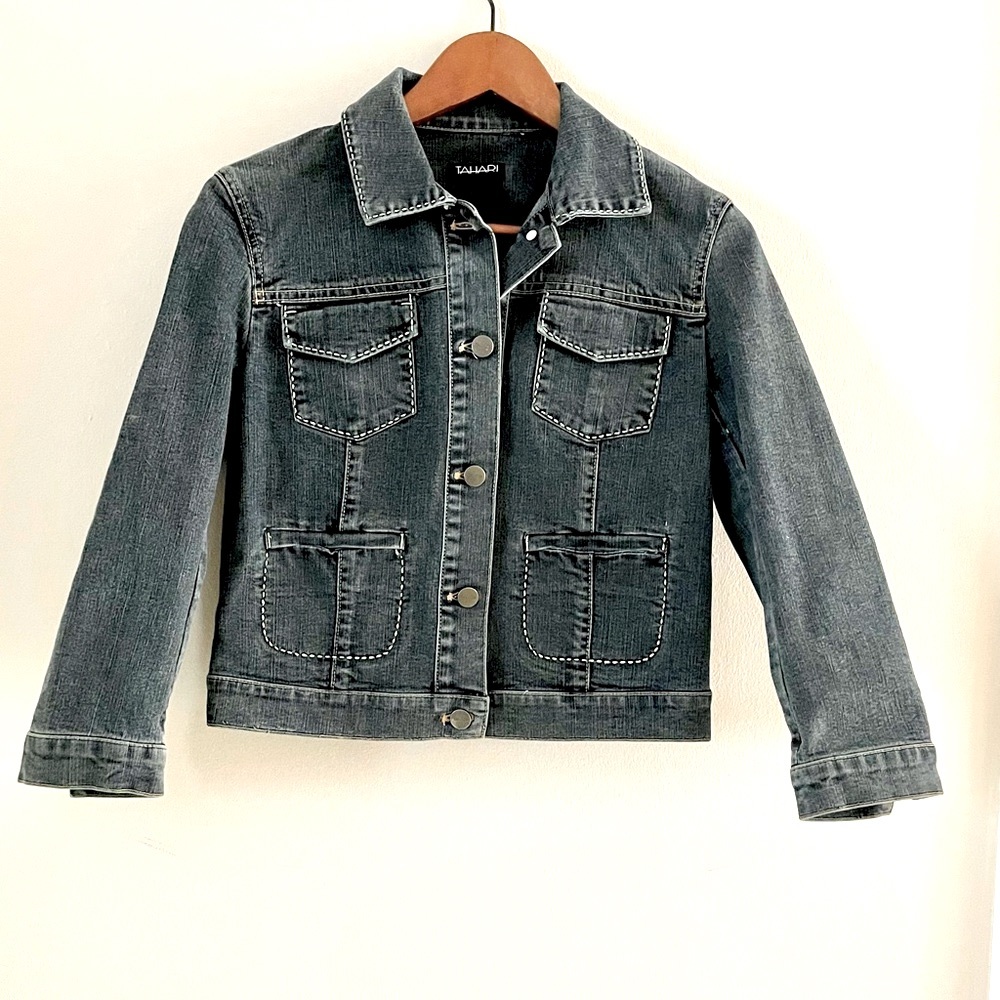 Tahari  jeans jacket size XS